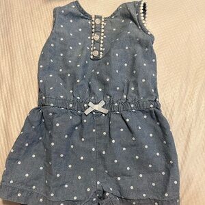 Blue Polka Dot Kids Romper